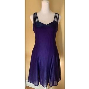 Vintage 1990s All That Jazz Shimmering Iridescent Purple/Blue Party dress